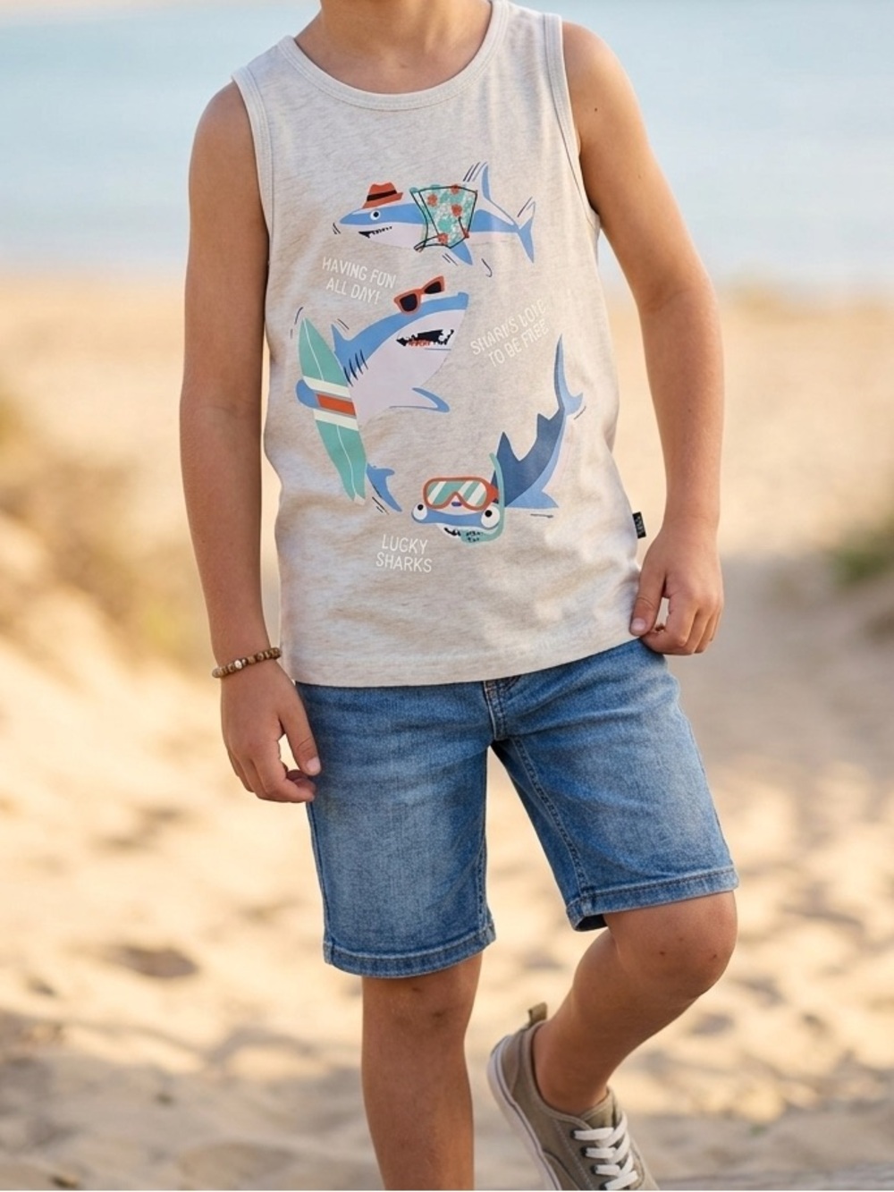NWT Boy’s American Hawk Shark Tank Top – Size 7